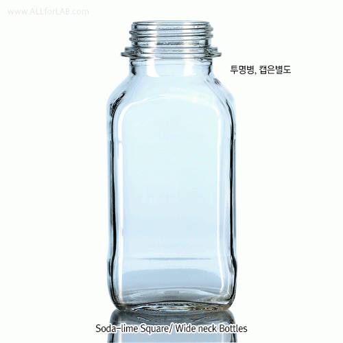 DURAN® Soda-glass Square Wide neck Bottle and Tamper-evident  4 각 광구 ( 연질 ) 시료병 and Security( 보안 ) 캡
